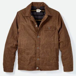 Fint and Tinder Flannel-Lined Waxed Trucker Jacket - XL (Havana)